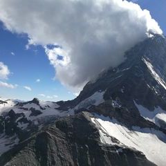 Verortung via Georeferenzierung der Kamera: Aufgenommen in der Nähe von Visp, Schweiz in 3400 Meter